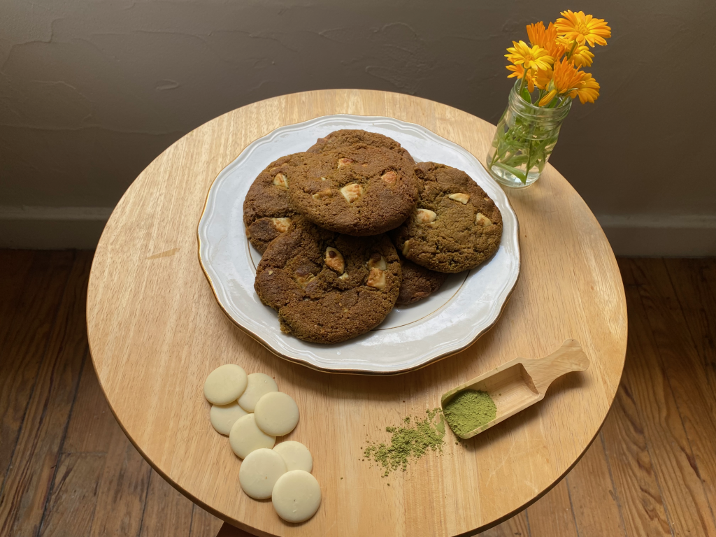 Les bons cookies chocolat blanc matcha