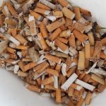 mégot de cigarette récupérer dans la nature