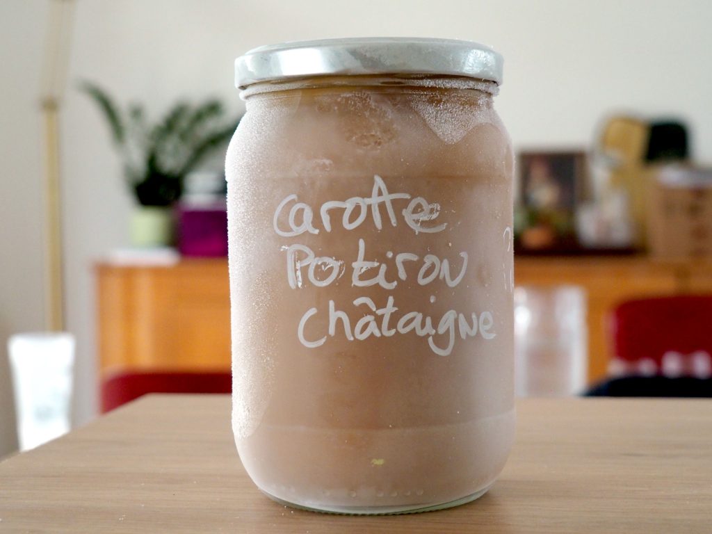 Soupe de carotte, potiron et châtaigne
