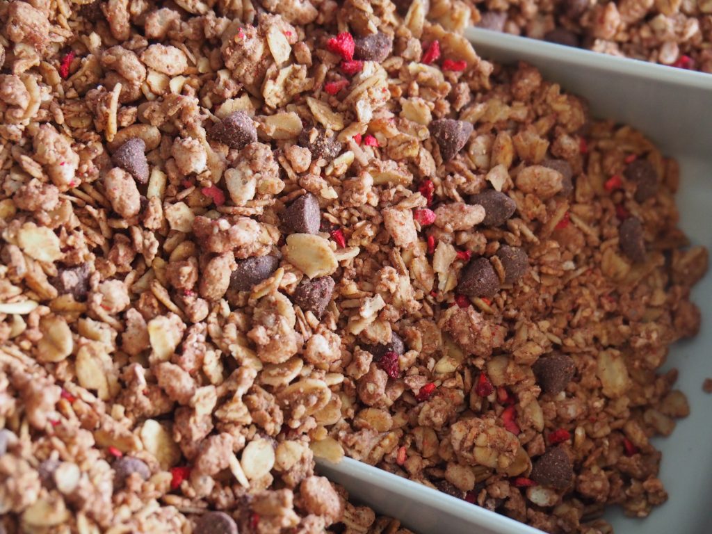 nouveautés de semptembre : croustillant chocolat framboise