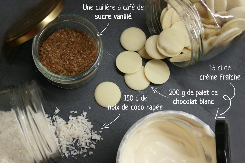 Recette pour truffes à la coco